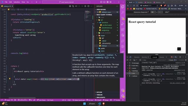 React Query Tutorial - 1 - Project set up & Fetching Data with useQuery смотреть онлайн
