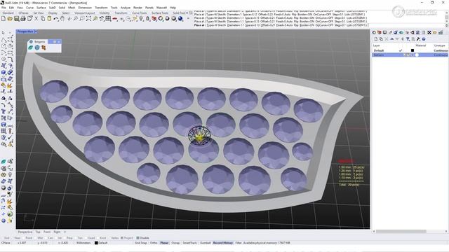 Ставим камни на сетке в Rhino 7 с помощью плагина Belgem | Gems on STL Mesh in Rhino 7 with Belgem смотреть онлайн