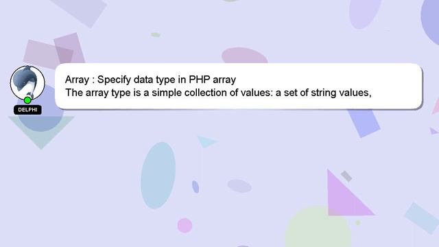 Array : Specify data type in PHP array смотреть онлайн