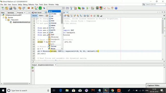 Phonon Density of States (DOS) of Aluminium Bulk: DJMol + ASE Python Scripting смотреть онлайн