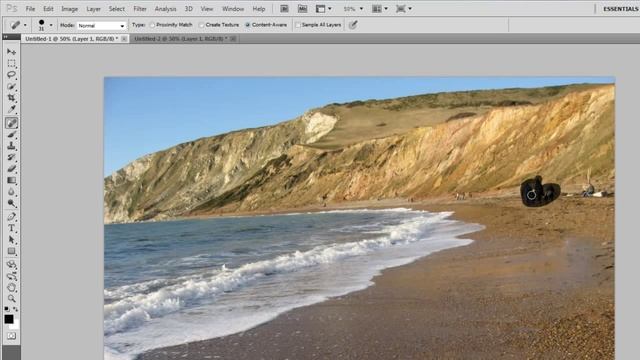 How to use adobe photoshop CS5 content aware fill смотреть онлайн