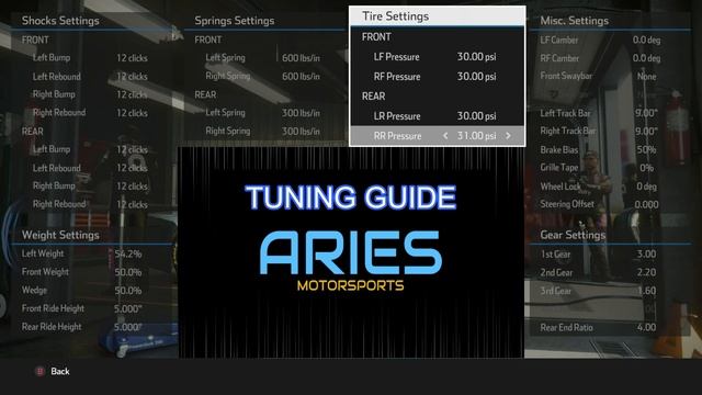 NASCAR HEAT 5 (GENERAL TUNING GUIDE)