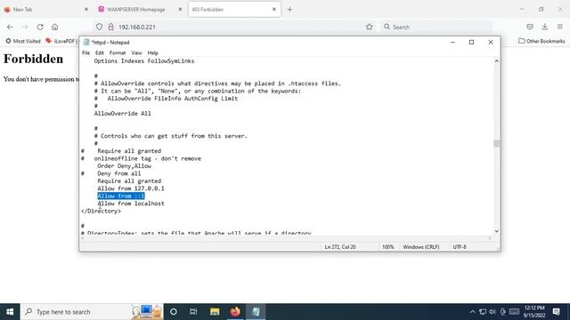 you don't have permission to access on this server. | How to access WAMP server on another Compute смотреть онлайн