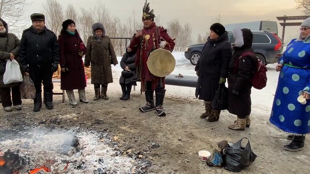 10 февраля 2024 г. Рассвет у шаманского костра на Енисее Шагаа 2024 в Туве смотреть онлайн