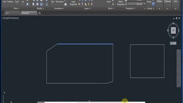 AutoCAD 2018 Tutorial for Beginners #16 HOW TO USE CHAMFER COMMAND смотреть онлайн