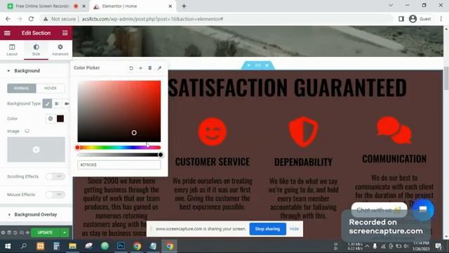 How to change text and background color with elementor ? Wordpress tutorial for beginners смотреть онлайн