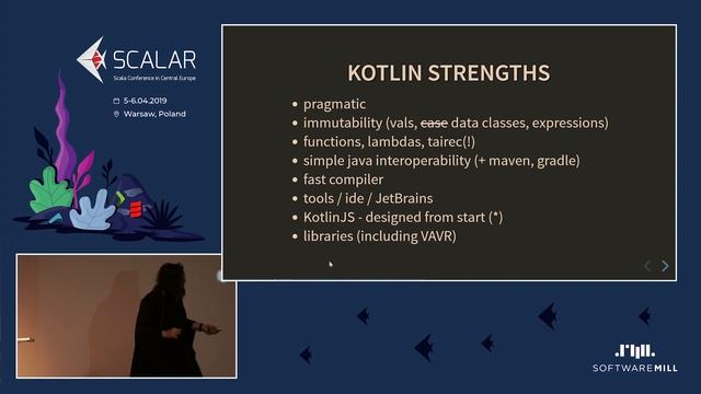 KOTLIN FOR SCALA DEVELOPERS - Jarek Ratajski | Scalar 2019 смотреть онлайн