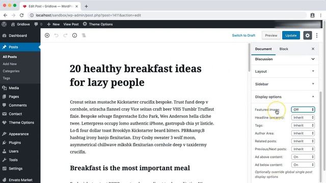Single post display options - Gridlove WordPress theme смотреть онлайн