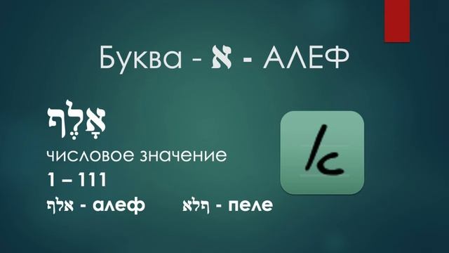 Буква Алеф - Урок 01 - Библейская Азбука смотреть онлайн