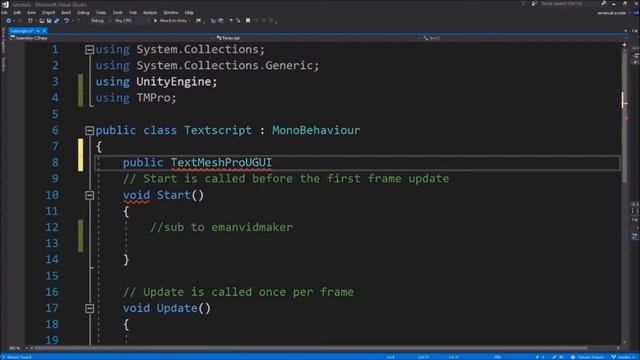 Edit TextMesh Pro Using Scripts in Unity смотреть онлайн