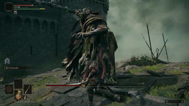 Elden Ring Boss Fight - Margit The Fell Omen (No Parry, Base Uchigatana) смотреть онлайн