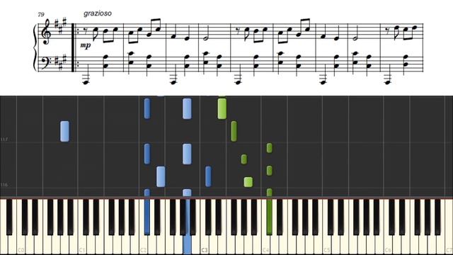 thenameisgsarci - "Peachicato Polka for Kira Omori" - 2023 revision (sheet music + Synthesia) смотреть онлайн