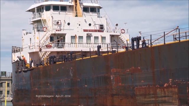 Ship ALGOSOO Downbound At Lock 1, Welland Canal (2014)