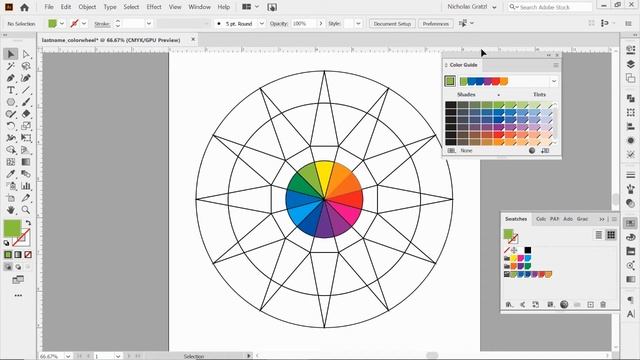 Creating a Color Wheel in Illustrator - Part 2 смотреть онлайн