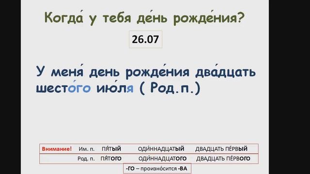 Урок 12. Порядковые и дробные числительные (РКИ).Russian ordinal and fractional numerals смотреть онлайн