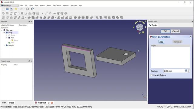 FreeCAD: Fillet/Chamfer/Draft/Thickness rework смотреть онлайн