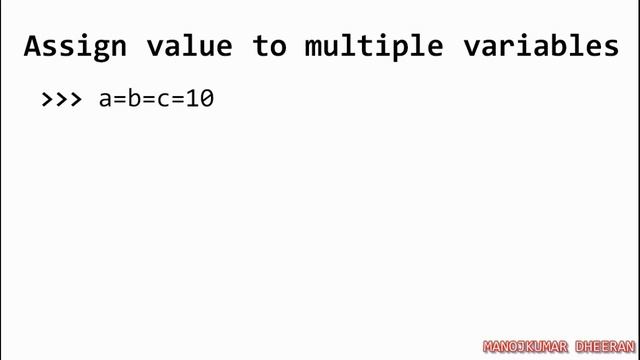 Python Programming in Tamil | Variables in Python | Manojkumar Dheeran смотреть онлайн