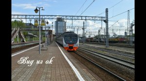 Вид из окна поезда по маршруту: Крёкшино - Владимир. В видео небольшой эксперимент, см. описание