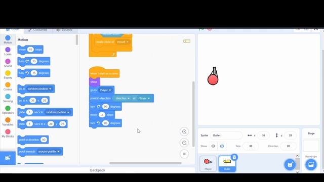 Make a Shooter Game on Scratch!! PART 2 - BULLETS смотреть онлайн