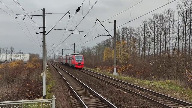 Рельсовый автобус РА2-103 на обкатке, о.п. Дачное, г.СПб, 03.11.2021г. смотреть онлайн