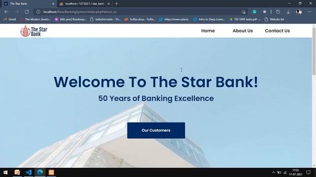 Basic Banking System | THE SPARKS FOUNDATION | GRIPJULY21 | TASK 1 смотреть онлайн