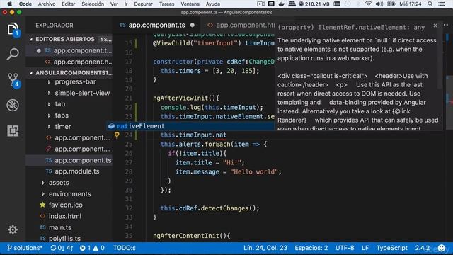 031 ElementRef and NativeElement смотреть онлайн