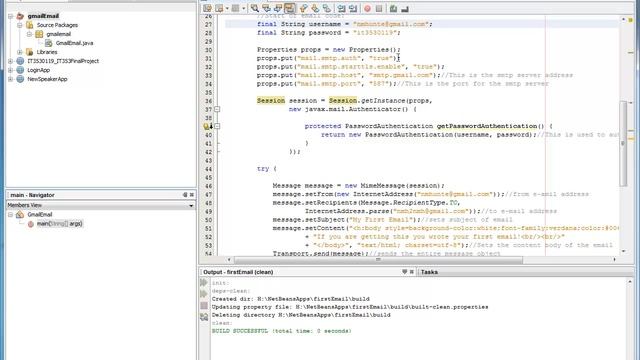 Java Email Using Gmail