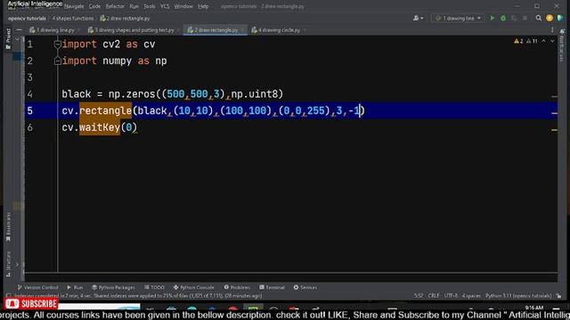 Drawing Shapes And Putting Text On image In OpenCV Python | Urdu Hindi смотреть онлайн