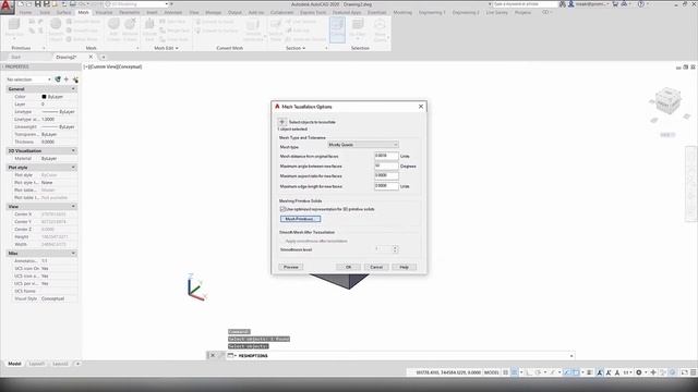 Convert polyface/polygon mesh to 3D solid | CONVTOSOLID | AutoCAD Tips in 60 Seconds смотреть онлайн