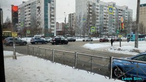 Трамвай №⬜18🟦. (К/ст «Улица Шаврова» - К/ст «Ст. метро Старая Деревня»).