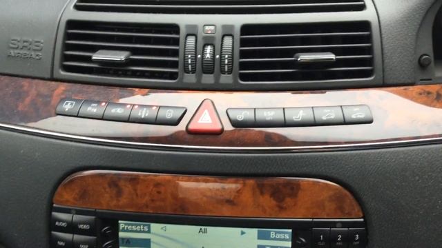 Mercedes W220 S Class S320 cdi Dashboard centre switches user guide walk through смотреть онлайн