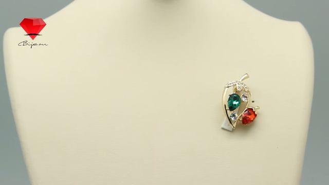 Bije.ru: Брошь с покрытием золотом и кристаллами Swarovski Milly (Милли) смотреть онлайн