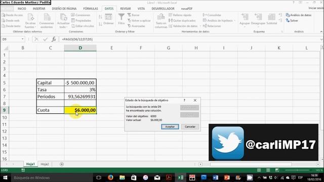 Buscar Objetivo en Excel de forma Facil - Análisis de hipótesis PARTE 4/6 смотреть онлайн