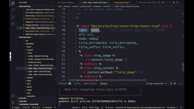 Component theme development with Storybook and Emulsify смотреть онлайн