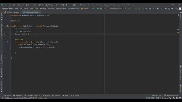 21- Spinner In Android Studio смотреть онлайн