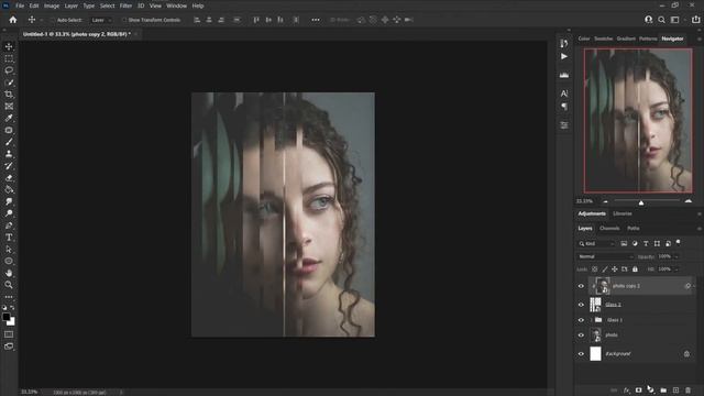 Glass and Fractal Mirror Effect in Photoshop Tutorial смотреть онлайн