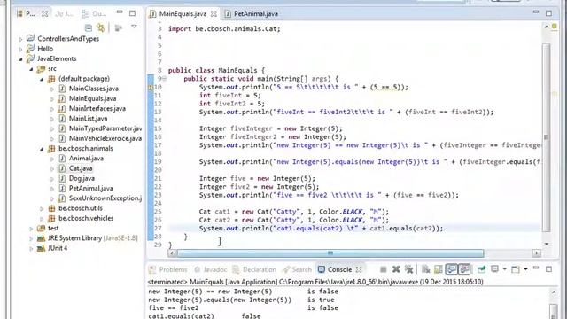 C 1 - L 17 - Quatrième exercice et la méthode equals de la classe Object смотреть онлайн