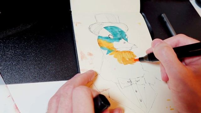 Let's Draw Every Day - Day 179 (goose gentleman) #markers #drawing смотреть онлайн
