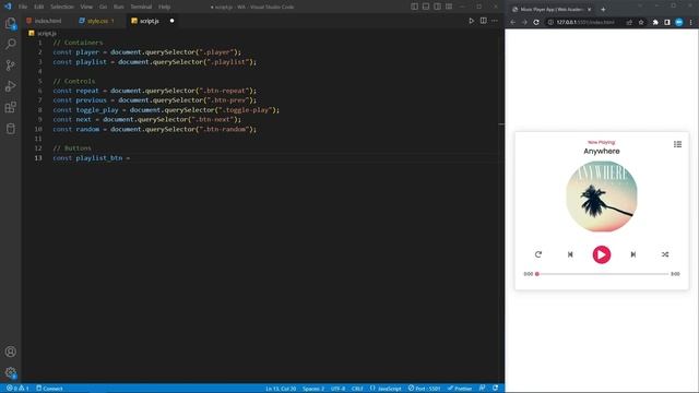 Create Custom Music Player in HTML CSS & JavaScript смотреть онлайн