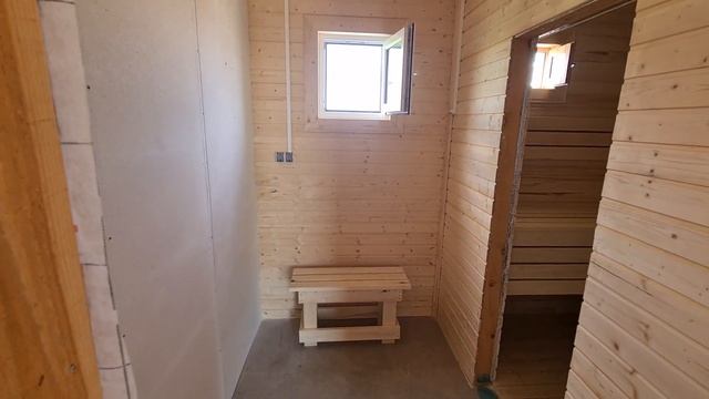 Каркасная баня, терраса и мастерская на 50 кв.м. Идеальная планировка?! смотреть онлайн