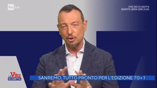 Amadeus: "Vi svelo chi sarà con me sul palco dell'Ariston" - La Vita in Diretta 11/02/2021 смотреть онлайн