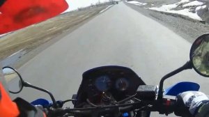 Kawasaki KLE400  Проба динамики на трассе