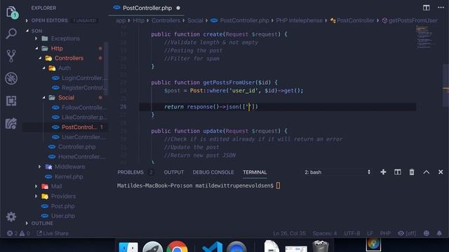 #Laravel how to make a social network with #Vue | Get All Posts By User смотреть онлайн