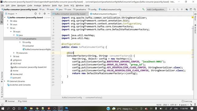 kafka consumer java config based | Java Shastra смотреть онлайн