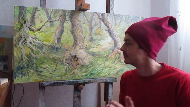 С ЧЕГО НАЧАТЬ написание КАРТИНЫ? Пейзаж маслом ПАНОРАМА смотреть онлайн