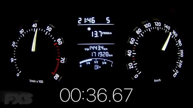 2013 Skoda Rapid 1.2 MPi - Acceleration 0-160 Km/h (TOP SPEED)