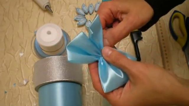 Новогодние Бантики КАНЗАШИ Своими Руками. Flower /Tutorial /DIY /KANZASHI / Make Hair Bow смотреть онлайн