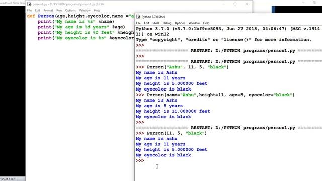 Arguments in Python: Positional, keyword and command line смотреть онлайн