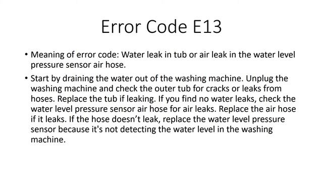 E13 Error Code SOLVED!!! Frigidaire Front Load Washer Washing Machine EI3 смотреть онлайн
