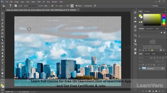 Clone Stamp and Pattern Stamp Tools in Photoshop | Video Tutorial in Hindi | LearnVern смотреть онлайн